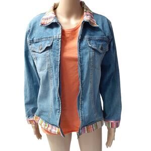 Scrap Work Country Clothing Y2K Women's Denim Jacket Size Small
